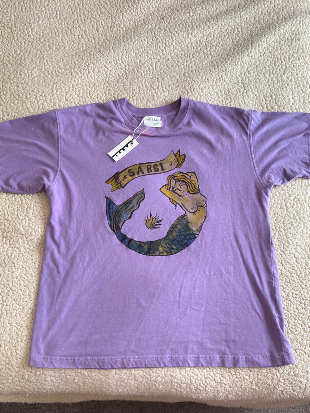 Sabbi THE VERY OVERSIZED MERMAID TEE - PURPLE xxs